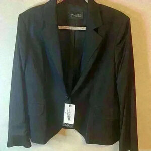 Kalispe Black Suit Jacket Italian Size 49/ US Size L